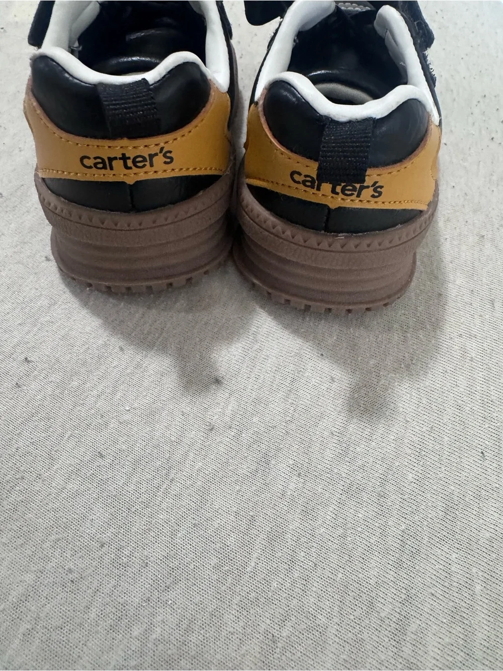 Carter's Black and Brown Kids Sneakers with Contrast Stitching